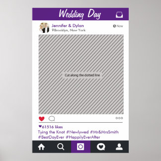 Social Media Feest Frame Photo Booth Prop Poster