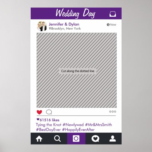 Social Media-feestframe Fotohokje Prop Poster (Voorkant)