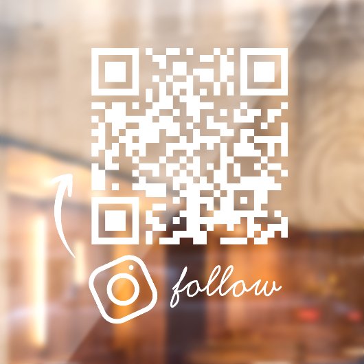 Social Media Follow QR Code Zakendoor Raamsticker (Vel 2)