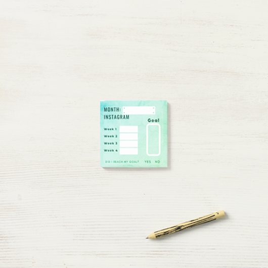 Social Media Followers Tracker Post-It® Notes (Sur un bureau)