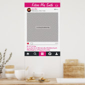 Social Media Frame Feest Fotoprop Poster (Keuken)