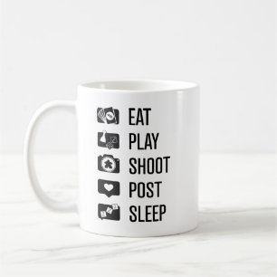 Social Media Gamer Black Art Mug