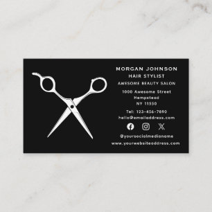 Social Media Haarstylist Kapper Beautician Visitekaartje