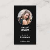 Social Media Influencer QR-code Visitekaartje (Voorkant)