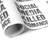 Social Media Killed Romance Cadeaupapier (Rol Hoek)