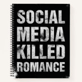 Social Media Killed Romance Notitieboek (Voorkant)
