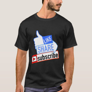 Social Media Like Share Abonneren Hoodie inhoud C T-shirt
