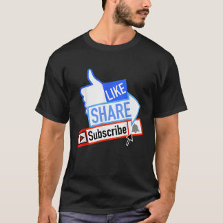 Social Media Like Share Abonneren Melding Bel T-shirt