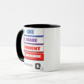 Social Media Like Share Commentaar Abonneer Vlogge Mok (Voorkant links)