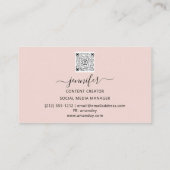 Social Media Manager Content Creator Logo QR-code Visitekaartje (Achterkant)