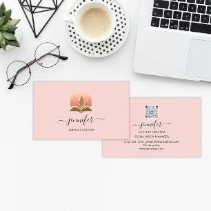 Social Media Manager Content Creator Logo QR-code Visitekaartje