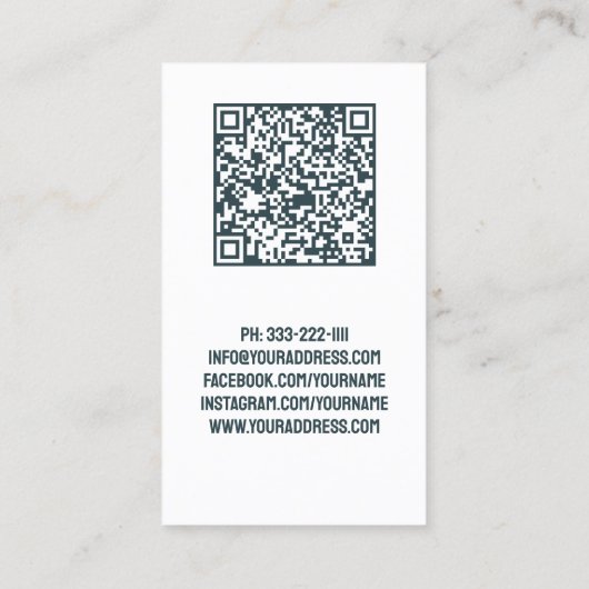Social Media Manager Content Creator QR-code Visitekaartje (Achterkant)