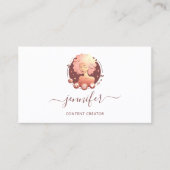 Social Media Manager Content Creator QR Roos Wit Visitekaartje (Voorkant)