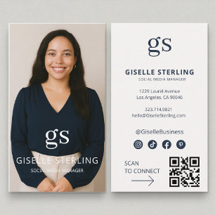Social Media Manager Foto Social Media QR-code Visitekaartje