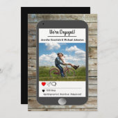 Social Media Photo Fiançailles mobile Faire-part (Devant / Derrière)