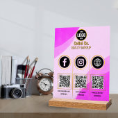 Social Media QR Code Acryl Sign - Aangepaste schoo Acryl Bord