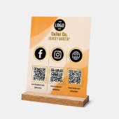 Social Media QR Code Acryl Sign - Aangepaste schoo Bord (Hoek)