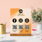Social Media QR Code Acryl Sign - Aangepaste schoo Bord (Huwelijk)