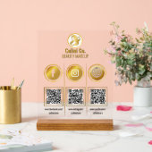 Social Media QR Code Acryl Sign - Multi Platform Bord (Huwelijk)