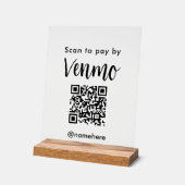Social Media QR Code Betaling Acryl Bord (Hoek)