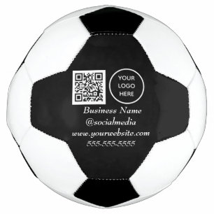 Social media QR Code Black Modern Business Logo