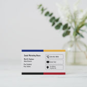 Social Media QR Code Cartes de contacts profession (Debout devant)