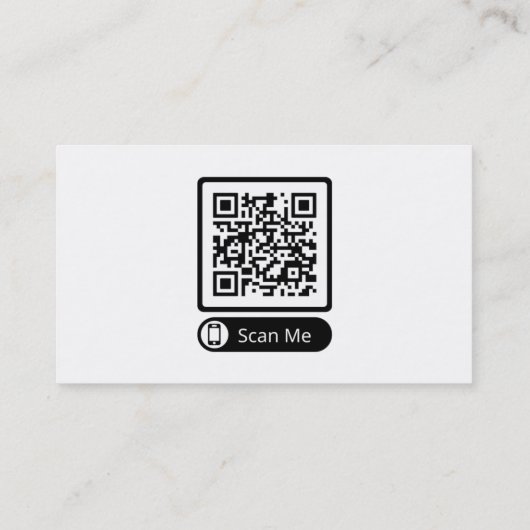 Social Media QR Code Cartes de contacts profession (Dos)
