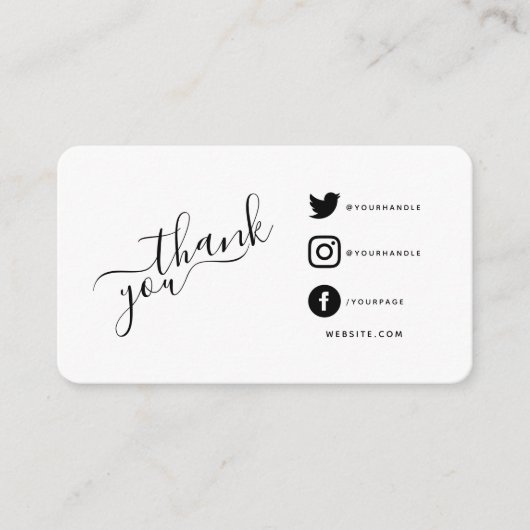 Social media QR code dank u korting Informatiekaartje (Voorkant)