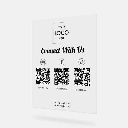 Social Media QR Code Entreprise (Angle)