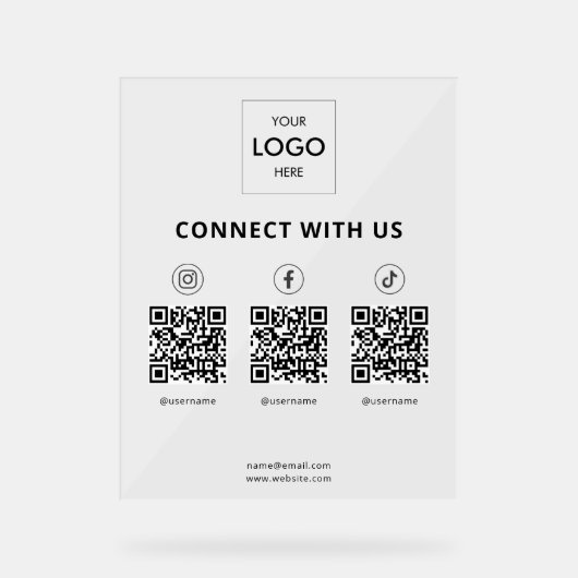 Social Media QR Code Entreprise (Recto)