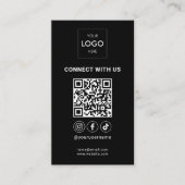Social Media QR Code Geavanceerde Logo Visitekaartje (Voorkant)