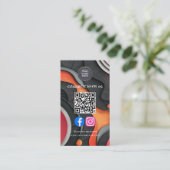 Social Media QR Code Modern Pro Minimalist Sleek B Visitekaartje (Staand voorkant)