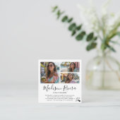 Social Media QR Code Photo Grid Content Creator Vierkante Visitekaartje (Staand voorkant)