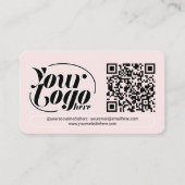 Social Media QR Code Roze Professionele Marketing Visitekaartje (Voorkant)