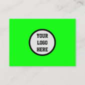 Social media QR Code Scannable Fluorescent Green Visitekaartje (Achterkant)