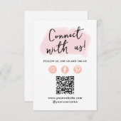 Social Media QR Code Se Connecter Avec Le Carte de (Devant / Derrière)