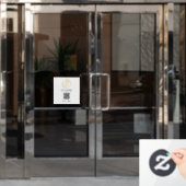 Social Media QR Code Uw Logo toevoegen Wit Raamsticker (Kantoordeur)