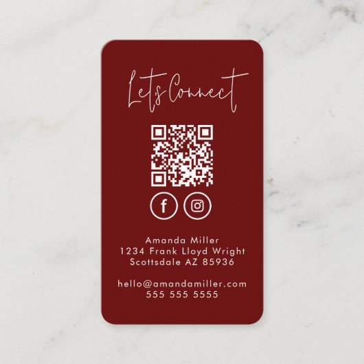 Social Media QR Code Verbind met ons Modern Busine Visitekaartje (Voorkant)