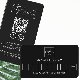 Social Media QR Code Verbind met ons Modern Klantenkaartje