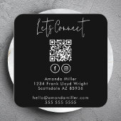 Social Media QR Code Verbind met ons Modern Vierkante Visitekaartje