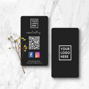 Social Media QR Code Verbind met ons Zwart Visitekaartje