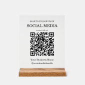 Social Media QR-code voor kleine bedrijven Acryl Bord (Voorkant)