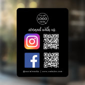 Social Media Raamsticker | Instagram Facebook QR