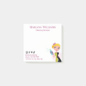 Social Media Schoonmaak Diensten Business Roze Post-it® Notes (Voorkant)