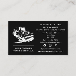 Social Media Sneeuwverwijderingsdiensten Snowplow Visitekaartje