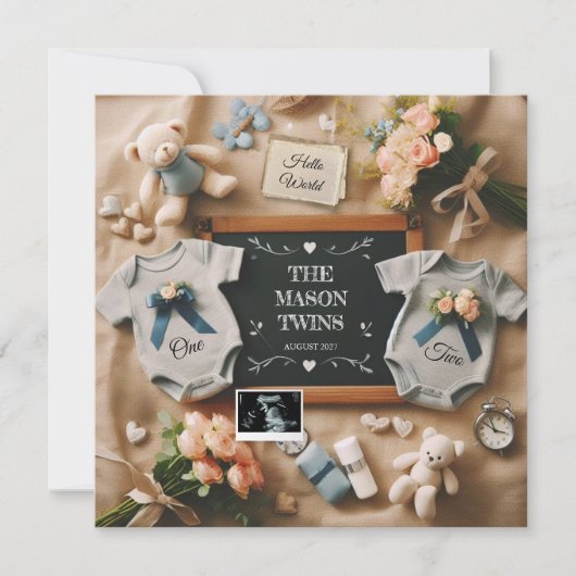 Social Media Twin Pregnancy Reveal, Twin Pregnancy Aankondiging (Voorkant)