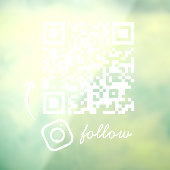 Social Media Volg QR Code Business Door Raamsticker (Vel 3)