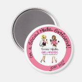 Social Media Vriendinnen Magnet Magneet (Voorkant / Achterkant)