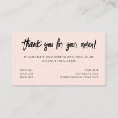 Social Media Winkel QR Code Korting Bedankt Visitekaartje (Achterkant)