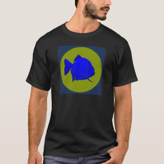 Social Piranha - SP disk logo met achtergrond T-shirt